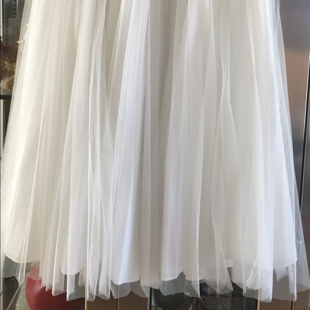 Lovely off-white pleated tulle skirt